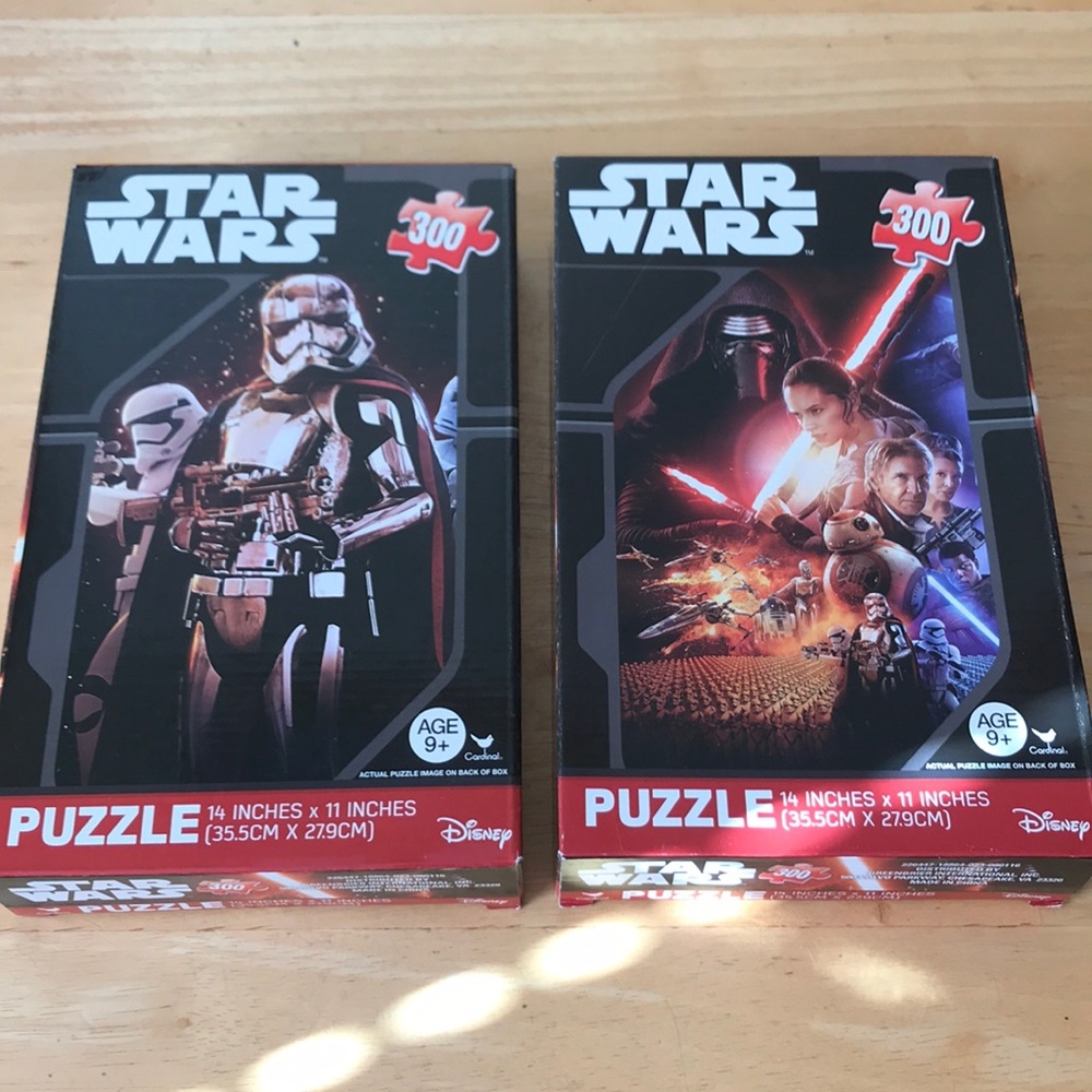 Set of 2 Star Wars 300 Piece Each Puzzles NIB